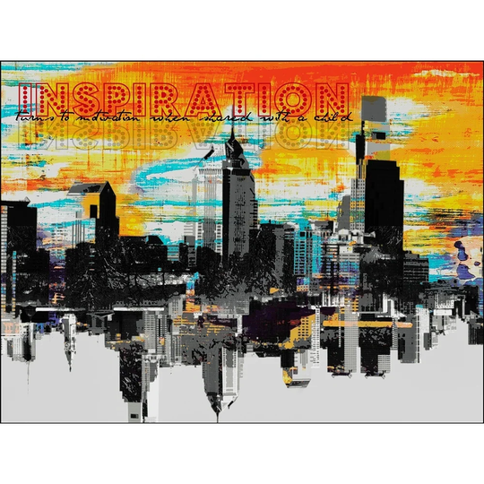 CANVAS Colorful New York City Inspiration with a Child by Brandi Fitzgerald