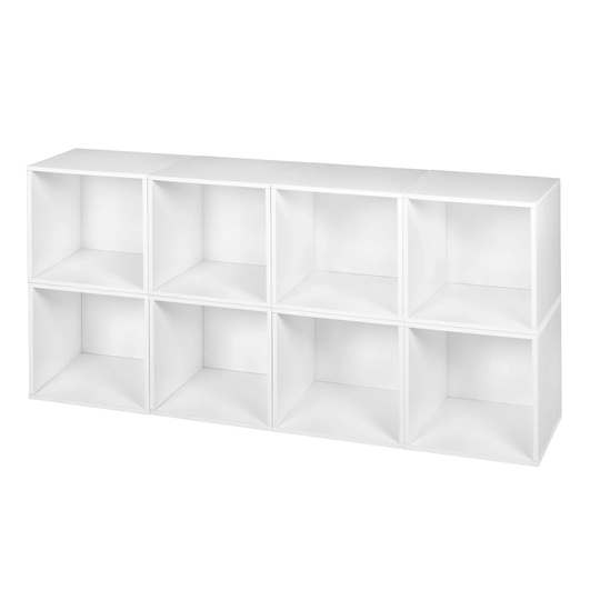 Noble Connect Storage Set - 8 Cubes- White Wood Grain