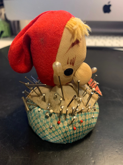 Babushka Lady Pin Cushion Tape Measure
