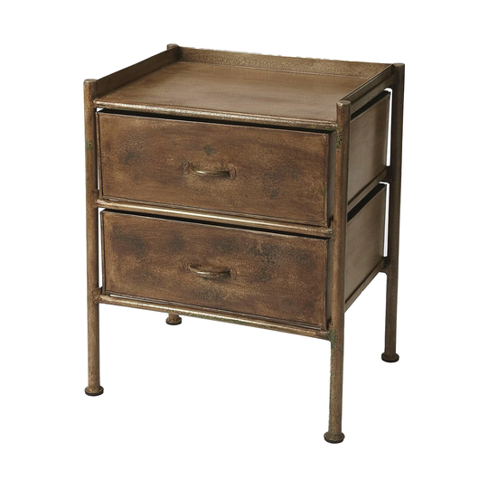 Offex Cameron Industrial Chic Rectangular Side Table - 22" W x 16" D x 28" H