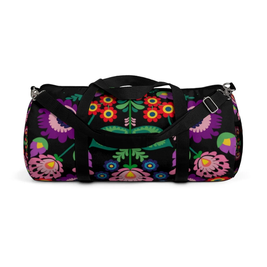 Polish Gifts, Folk Art Colorful Floral, Duffel Bag-Duffel Bag, Travel Bag