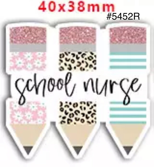 3 Or 5 Pc School Nurse With Pencil Motif Star Planar Resin Flat Back Craft Supply
