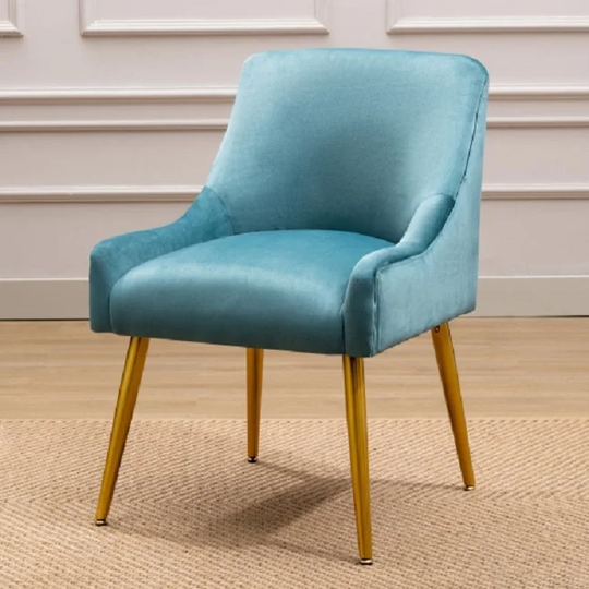 Modern Velvet Wide Accent Chair Side Chair for Club Bedroom Living Room Meeting Room Office Study, Teal