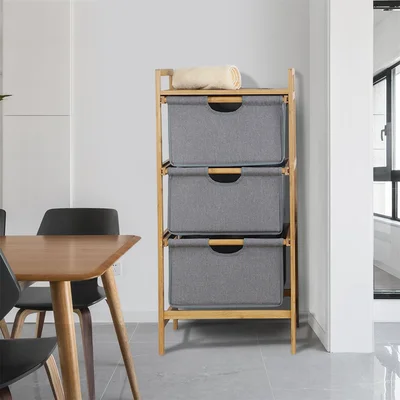 Bamboo Drawer Storage Basket