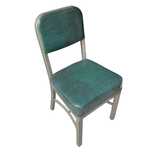 1950S Green Industrial Metal Chair