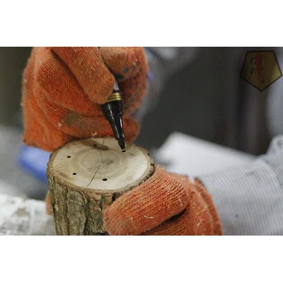 Eco-Friendly Hand-Made Solid Pencils Holder (Original , Black Water-Based Paint)