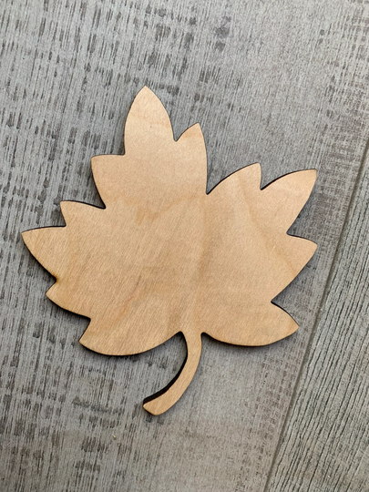 Leaf Cutout, Unfinished High Quality Wood Fall Door Hanger Cut Out Blanks Diy Craft