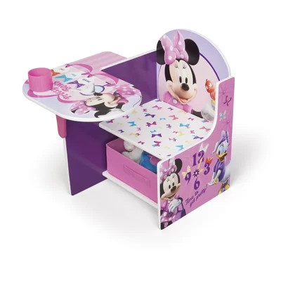 Minnie Kids Desk Chair with Storage Compartment and Cup Holder
