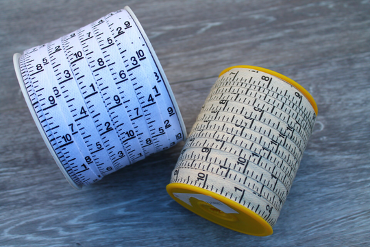 7/16" | 9mm Twill Tape By The Yard Vertical Measuring Tape - 100% Cotton