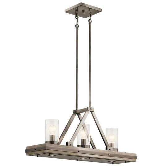 Kichler Lighting Colerne Collection 6-light Classic Pewter Linear Chandelier