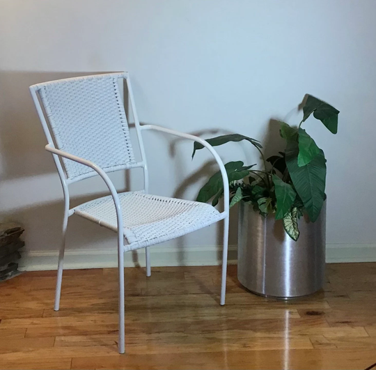 Vintage Nautical Rope Easy Chair With Armrests