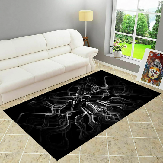 Abstract Area Rug, Colorful Living Room Gift For Her, Pattern Themed Home Decoration, Decor Carpet