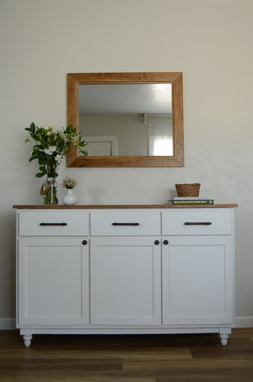 Ready To Ship - White Sideboard Buffet Cabinet Storage