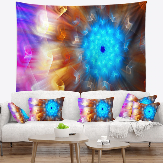 Designart 'Multi Color Exotic Flower Petals' Floral Wall Tapestry