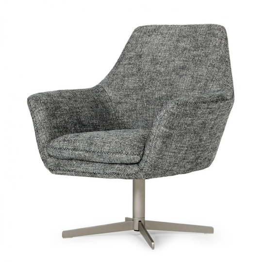 Industrial Dark Grey Chair With Metal Swivel - 33" x 32" x 29"