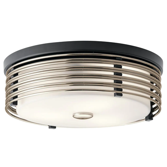 Kichler Lighting Bensimone Collection 2-light Black Flush Mount