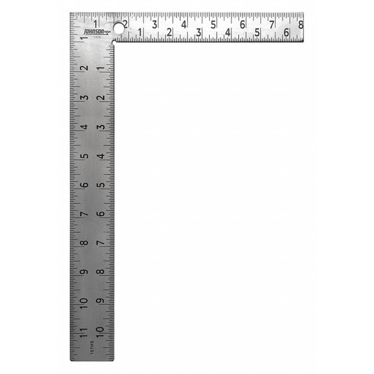 Johnson Carpenter Square: Steel, 12 x 1-1/2 in Body Size, 8 x 1 in Tongue Size, 8 x 12 in CS10 - 1 Each - 8 x 12"
