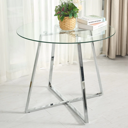 Round Glass Dining Table - Modern Dining Room Table
