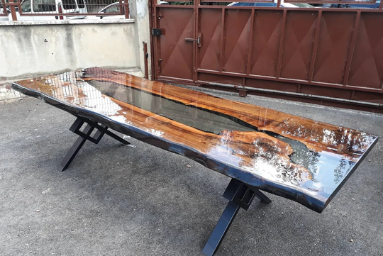 104"x48" Conferance Epoxy Resin Table - Dining Table, Coffee