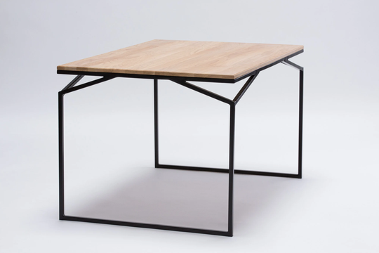 Dining Table Rak - Steel & High-Quality Oak Wood
