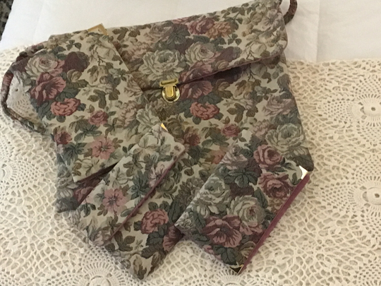 1980S Charles Of Laguna Tapestry Purse Four Piece Travel Bag Set