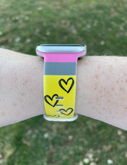 Teacher Pencil Watch Band Compatible With Apple Samsung Garmin