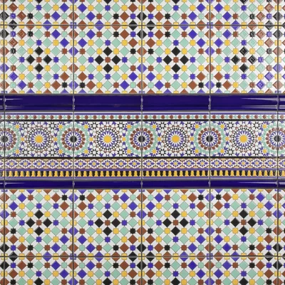 Sevillano 7.9" x 1" Ceramic Pencil Liner Tile Trim in Blue
