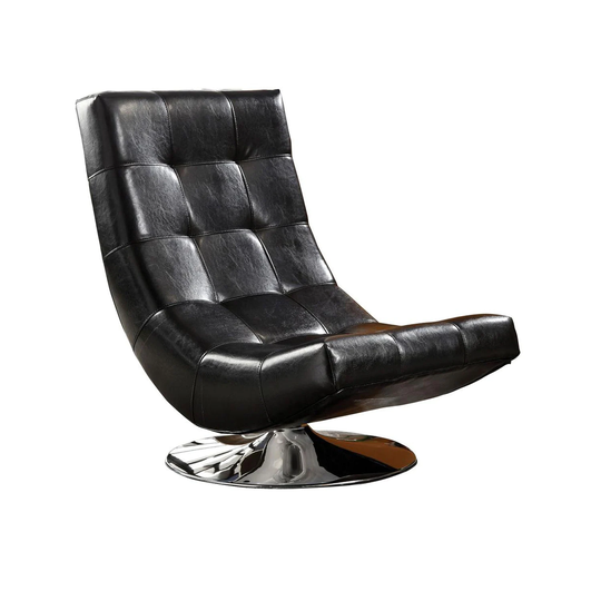Leatherette Swivel Accent Chair