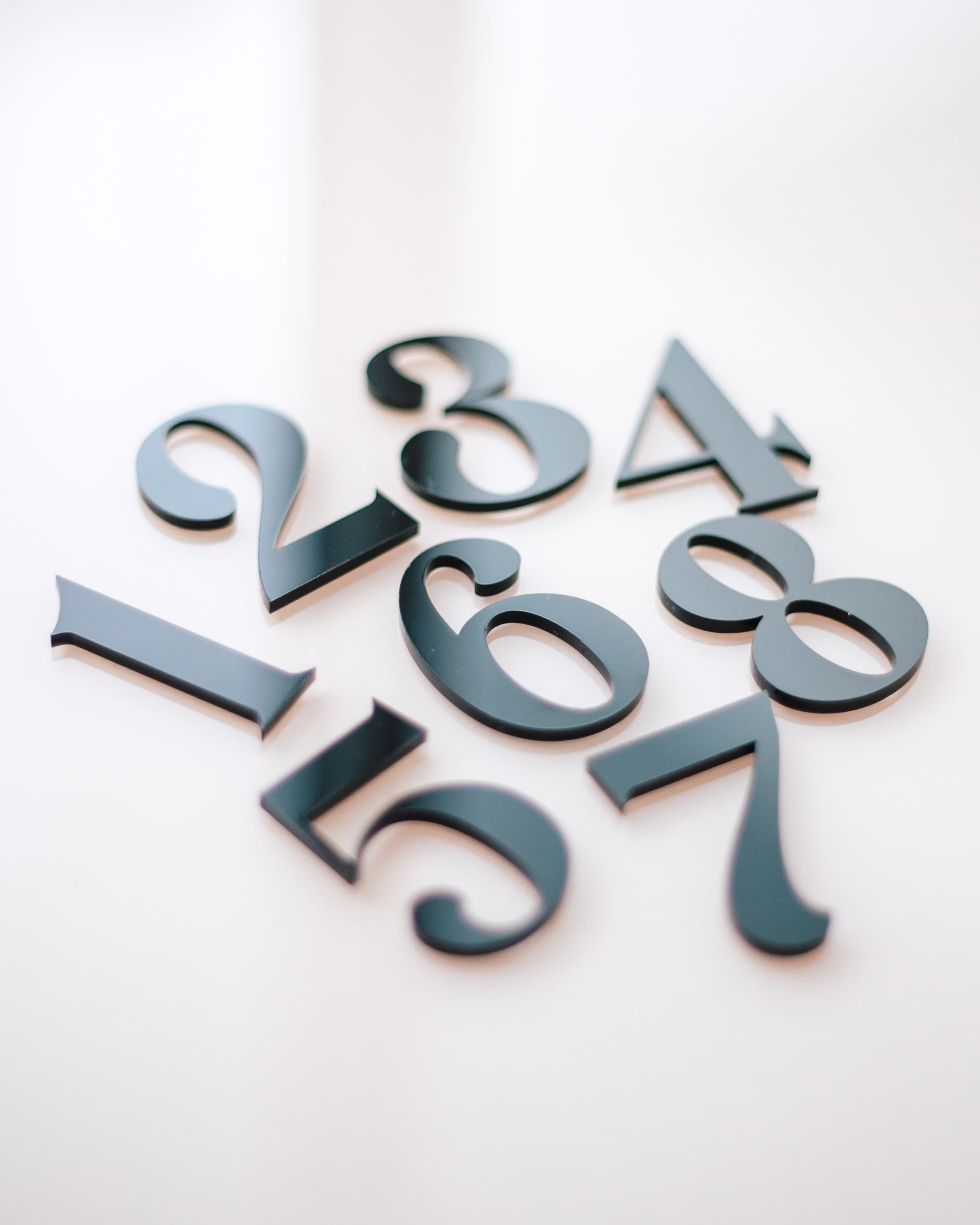 Wedding Acrylic Numbers Table Or Crafts, Modern Party Event Decor, Numbers, | Adn200