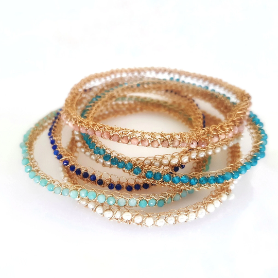 Natural Gemstone Bangle Cuff, Unique Handmade Bangle, Stackable Bracelet, Layering Jewelry, Everyday Gift For Her, Girlfriend