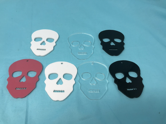 Choice Of 16 Colors Acrylic Skull Crafting Blanks With Or Without Holes