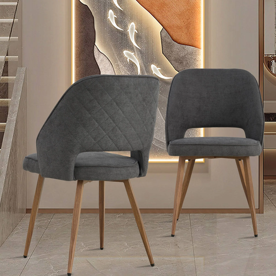 (Set of 2) Modern Dining Chairs, Velvet Accent Chair, Upholstered Side Chair with Golden Metal Legs for Dining Room Vanity Patio