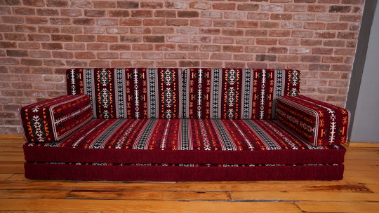 Premium 8 Thickness Sofa Set, Arabic Floor Cushions, Seating Sofa, Cnc Cutted Backrests, Moroccan Majlis