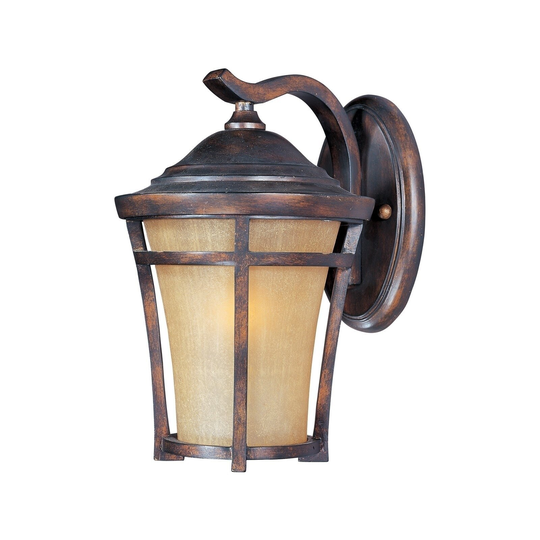 Maxim Copper Balboa Copper Vivex Golden Frost Shade 1-light Outdoor Wall Mount Light