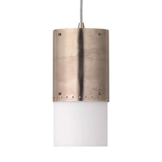 12" Lazio Pendant in Antique Silver Metal