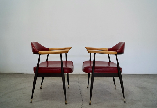 Pair Of Mid-Century Modern Arm Chairs