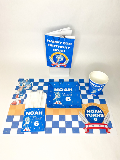 Sonic Party Table Decor, Party Setting, Setting Customizable in Any Theme, For Event