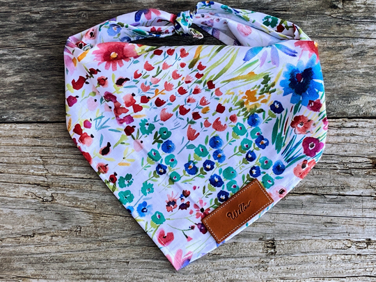 Dog Bandana, Garden Flowers, Personalized Bandana For Dogs, Puppy Bandanas Pets, Pet Supplies, New Gift