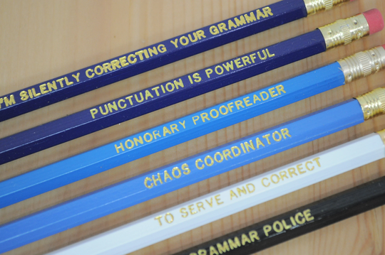 Grammar Police Teacher Pencils Custom Foil Printed Pencils, Christmas Gift, Funny Back To School