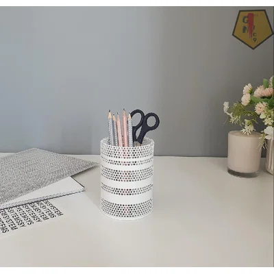 Metal Hook Wall Mounted Pen Pencil Holder, Office Desk Organizer With Hook For Hanging On Wire Mesh Wall Grid Panel