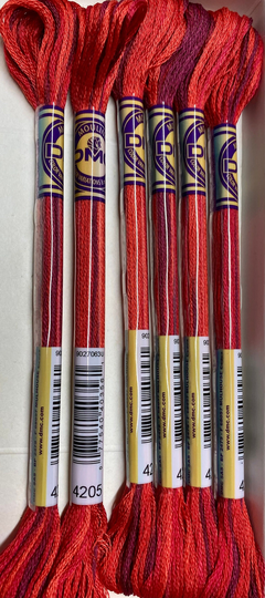 Dmc 4205 Caliente Color Variations Embroidery Floss 1 Skein 6 Strand Thread For Cross Stitch Needlepoint Sewing Beading