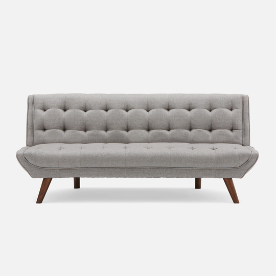 Modern Armless Fabric Grey Sofa Bed Adjustable Folding Sofa - 32.09*71.06*22.05 inches