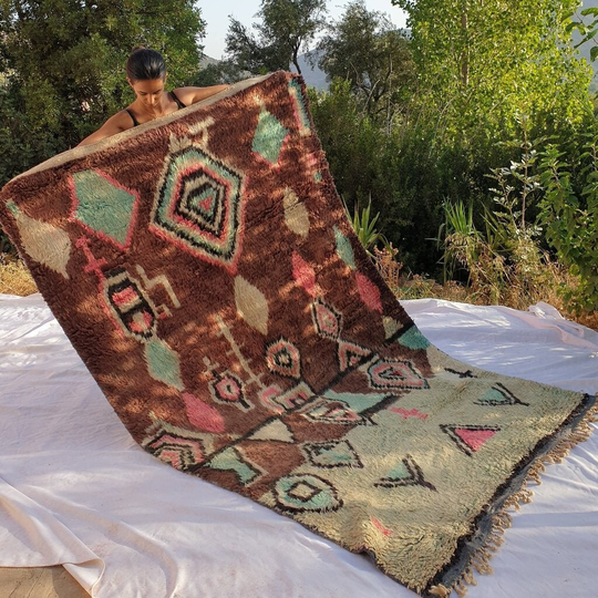 Fada | 5x8'5 Ft 2, 6x1, 6 M Moroccan Colorful Rug 100% Wool Handmade