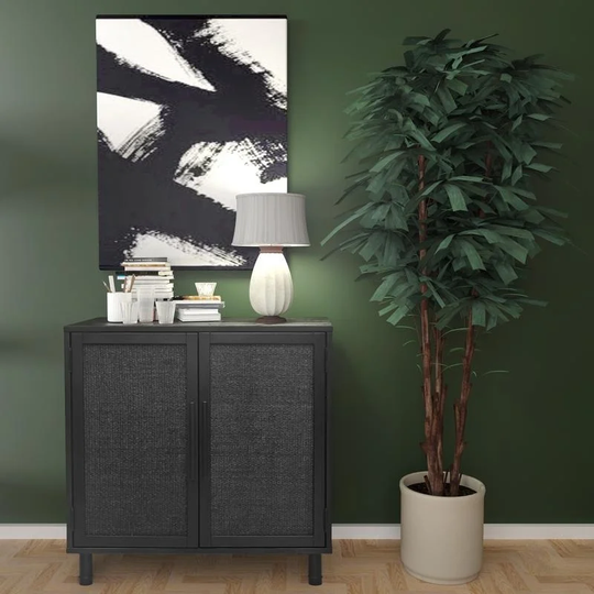 Hopper Studio Delancey Black 2-Door Cabinet