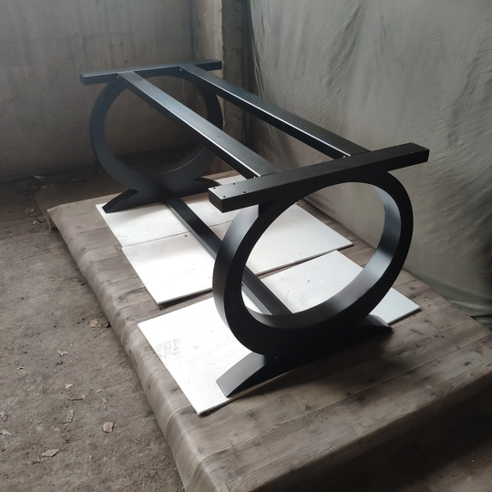 Handmade Steel Table Base Designer Edition - Unique Shape. Fit With Modern Or Rustic Home Deco. [Tbflncinsm8]