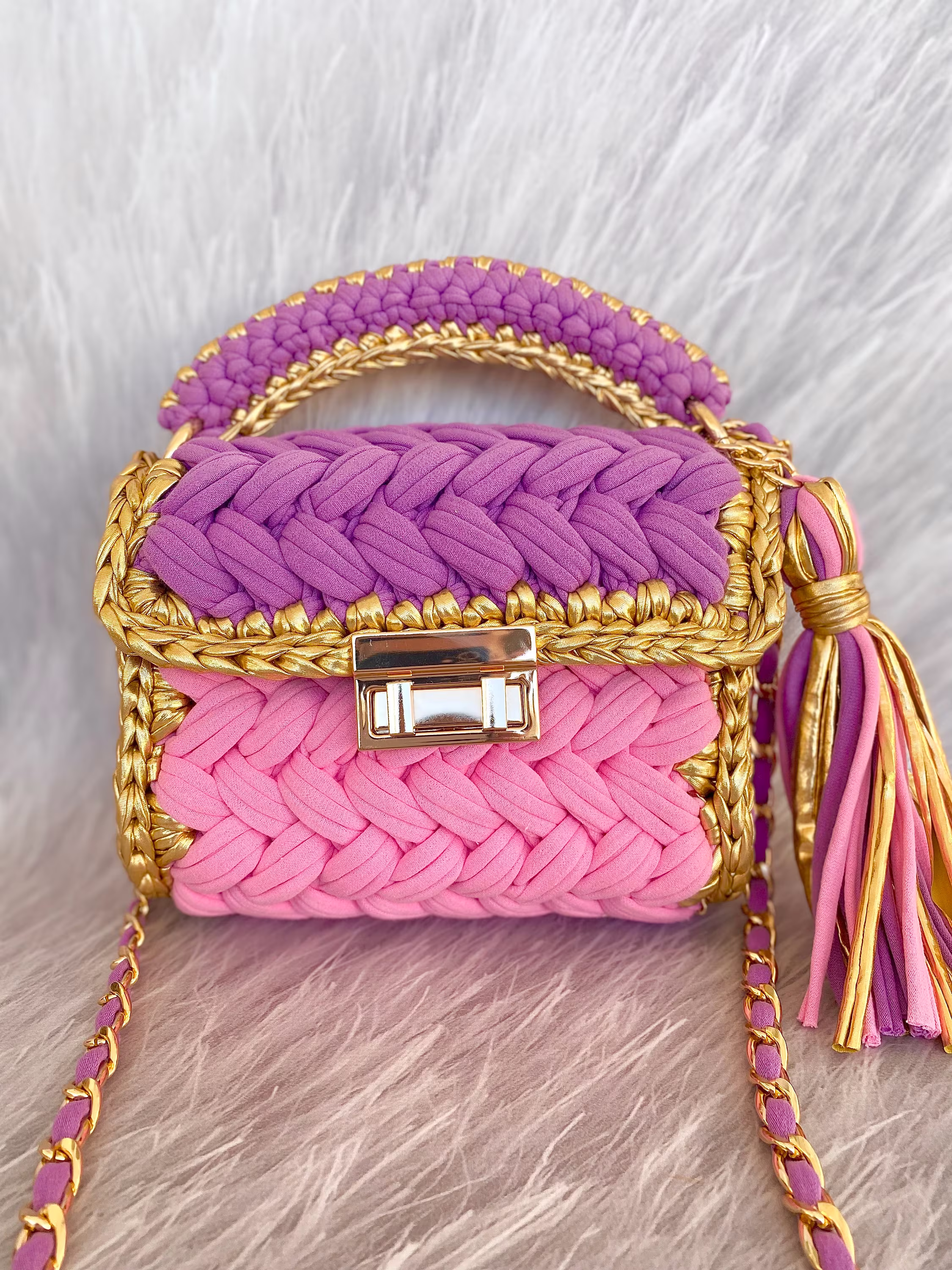 Multi Color Bag/Crochet Bag/Hand Woven Bag/Handmade Bag/Colorful Bag/Knitted Bag/Designer Bag/Luxury Bag/Shoulder Bag/Women's Bag