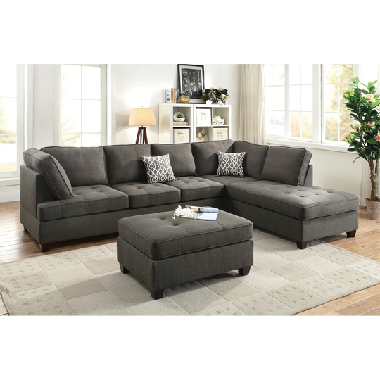 2 Piece Fabric Sectional Sofa