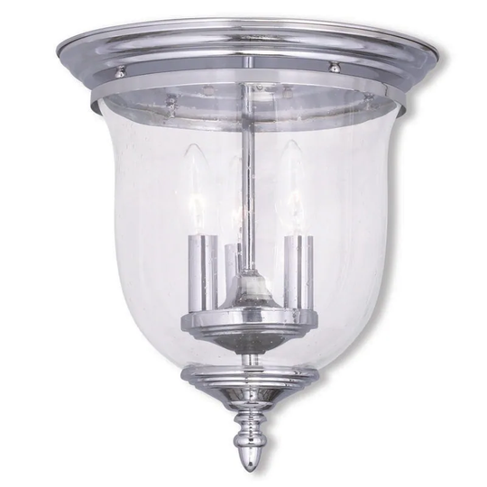 Livex Lighting Legacy 3-Light Ceiling Mount - Polished Brass