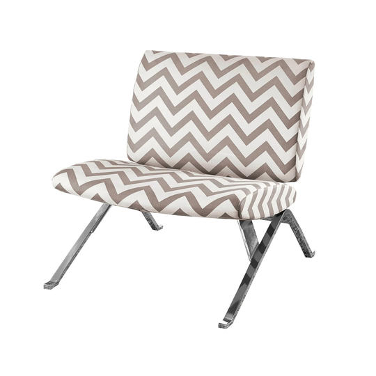 Accent Chair, Armless, Fabric, Living Room, Bedroom, Fabric, Metal, Chrome, Contemporary, Modern