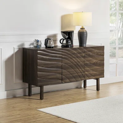 Zechari Mysia 58" Wide Sideboard With 3 Shelves